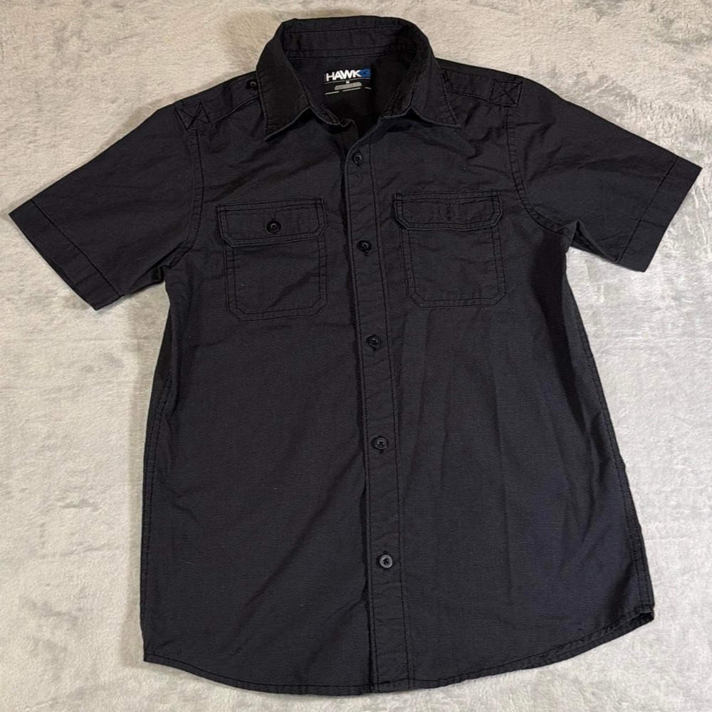 Hawk Short Sleeve Utility Shirt | Black | Medium